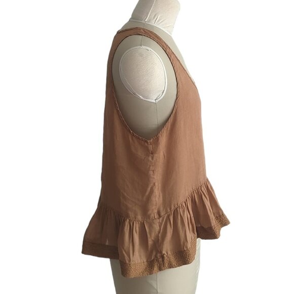 Aritzia Wilfred Sleeveless Peplum Blouse - Picture 3 of 6